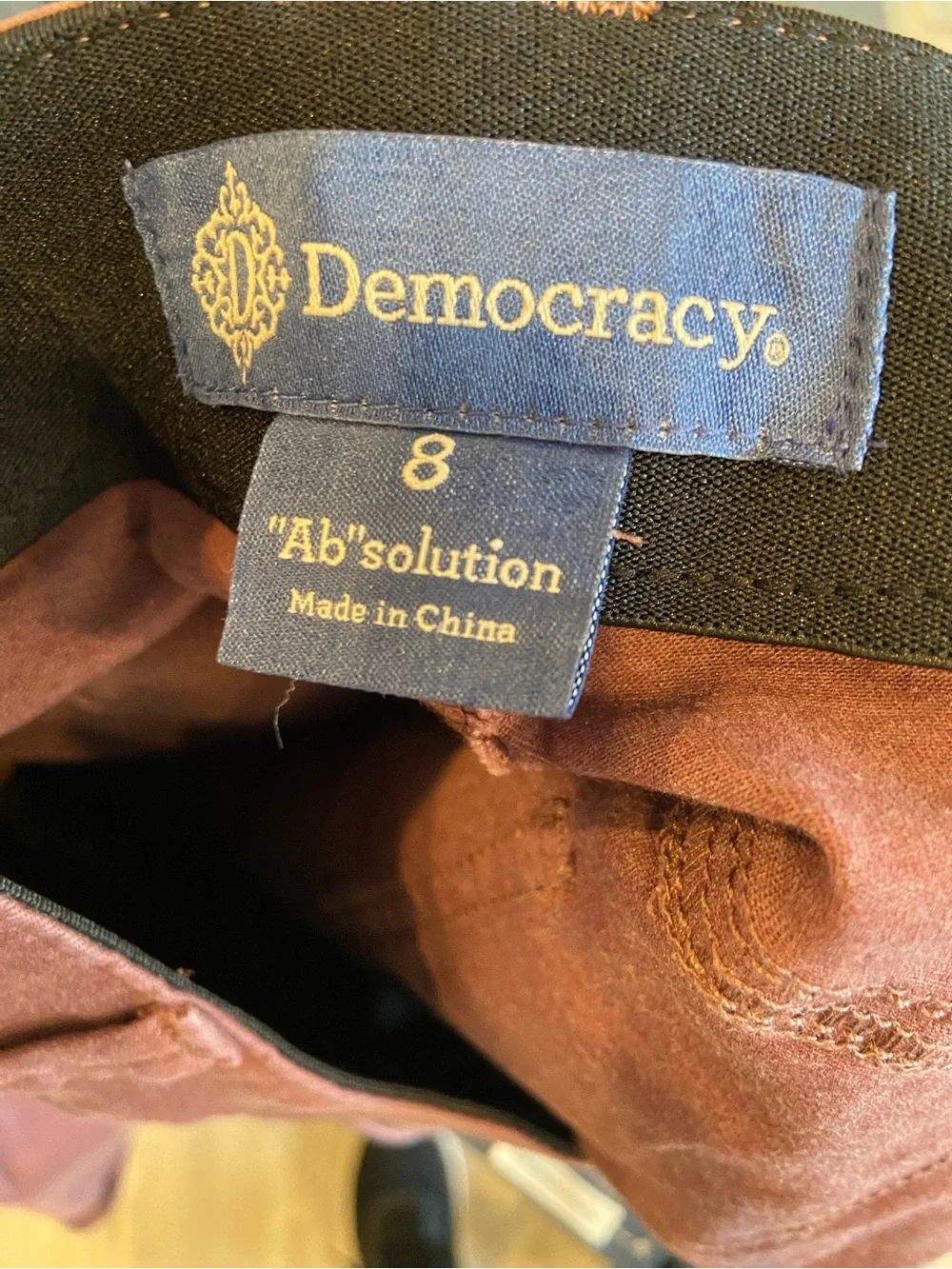 NWT Democracy AbSolution Ankle Skimmer Pants Trousers Mauve Rose Women's Size 8 - Picture 5 of 7